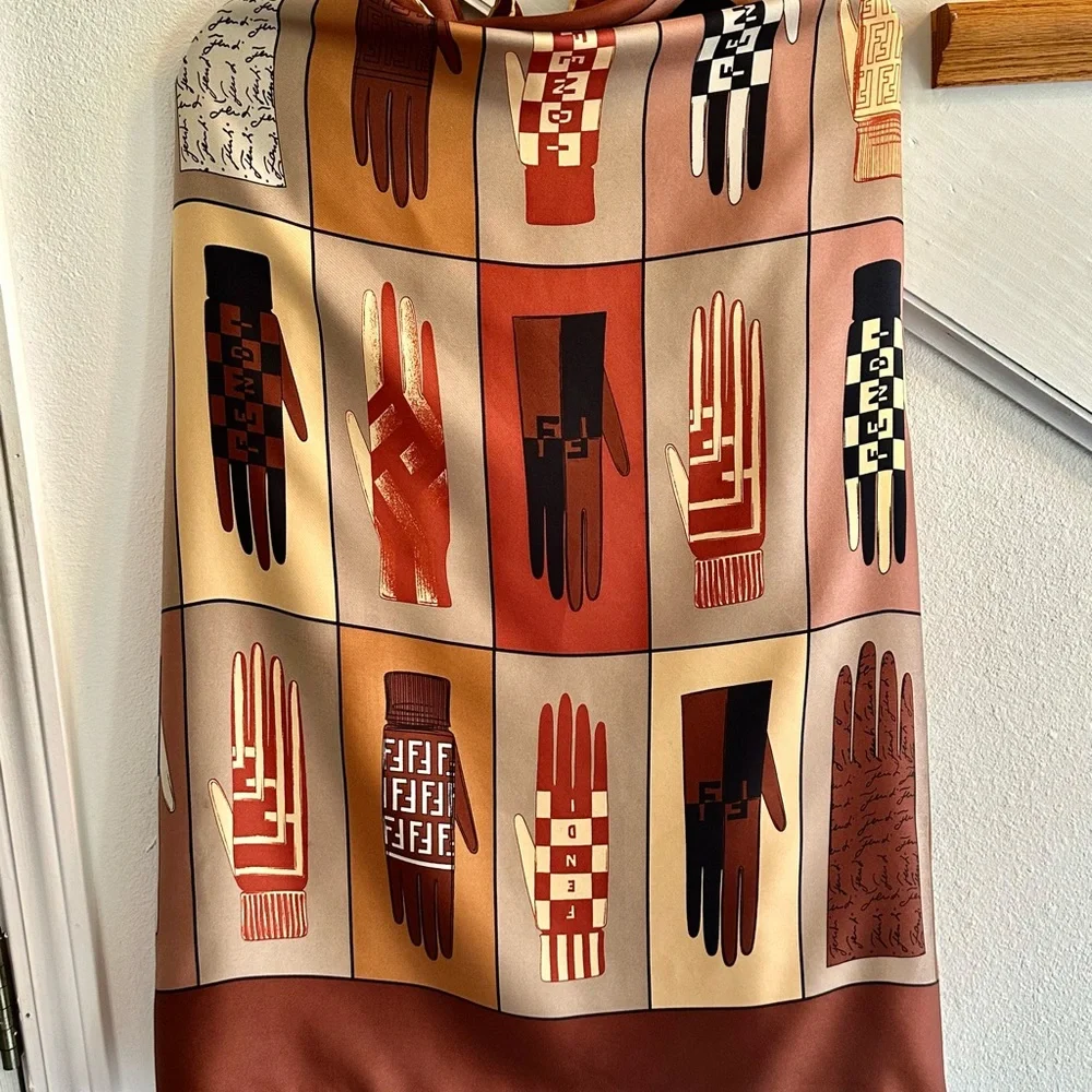Fendi silk scarf in mint condition used less than 3 times then dry cleaned